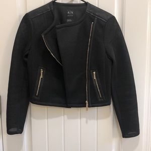 Armani X-Change Mesh and Leather Jacket Size 2